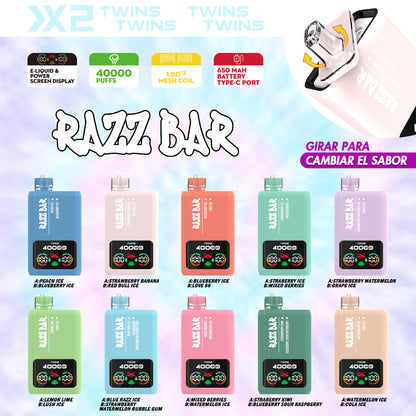 RazzBar 40000 Puffs (X2 Dual Tank )