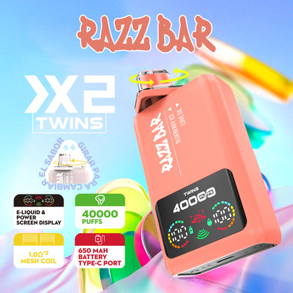 RazzBar 40000 Puffs (X2 Dual Tank )