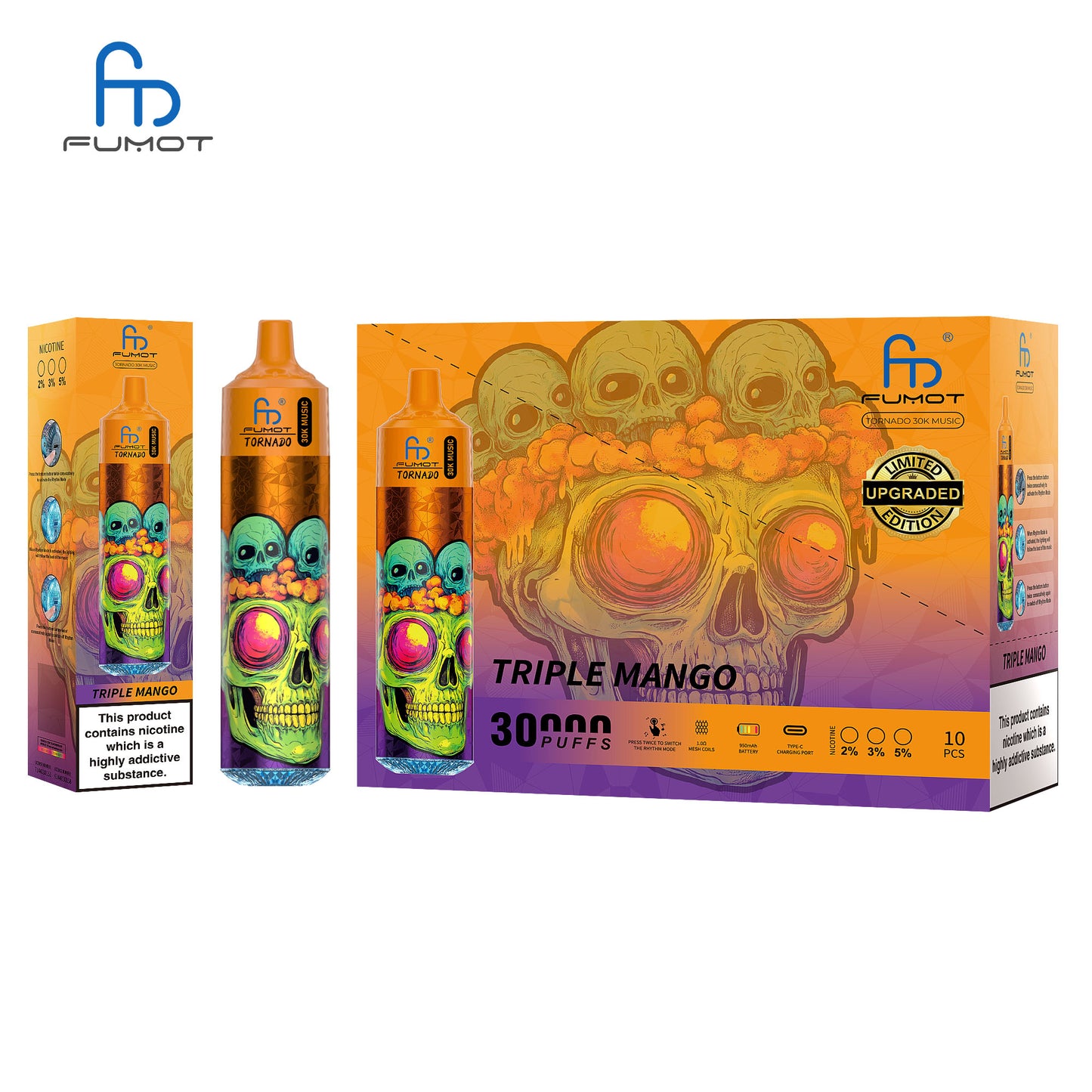 Fumot Tornado 30K Music Disposable Vape