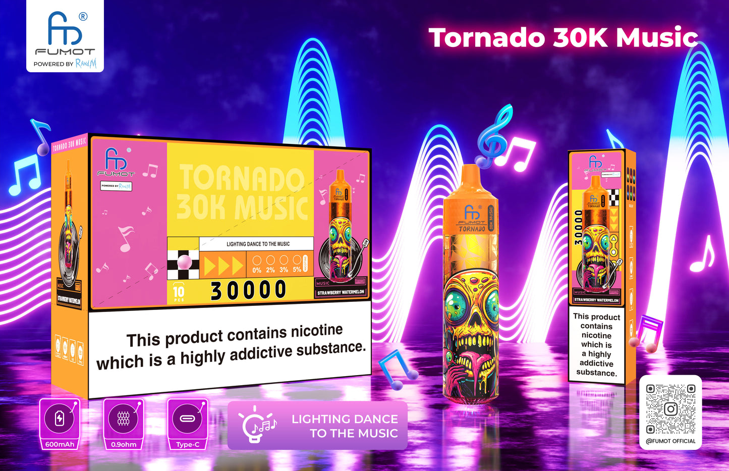 Fumot Tornado 30K Music Disposable Vape